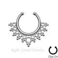 16 aucun Piercing nez anneau Fake Septum Piercing Septum faux